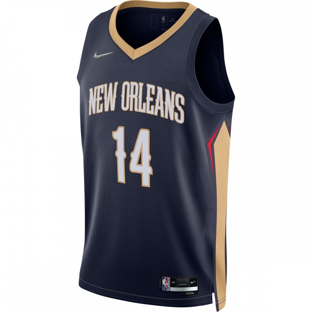 Brandon Ingram New Orleans Pelicans 2021/22 Diamond Swingman Jersey - Icon Edition - Navy-Pro Kit Vault | Brand New 26/27 Sports Jerseys